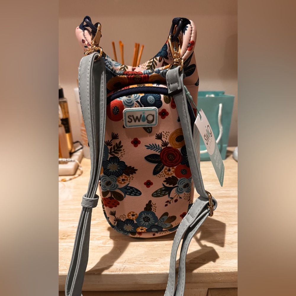 Floral Crossbody Bag - Multicolor Water bottle holder